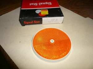 NOS NIP Signal Stat Amber Reflector 57A 3-1/2" round CENTER SCREW - Picture 1 of 2