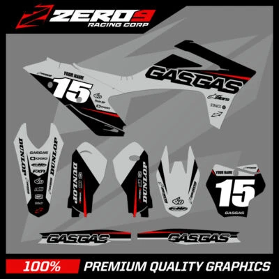 CUSTOM MX GRAPHICS KIT: GASGAS MOTOCROSS DECALS MC EC 2021 - 2022 STRIKE GRY - Image 1 of 4