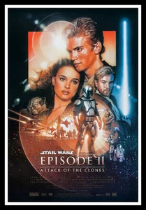 Star Wars Attack Of The Clones Movie Poster Print & Unframed Canvas Prints - Picture 1 of 2