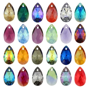 Superior PRIMERO 6106 Pear Shape Crystal Teardrop Pendants * All Colors & Sizes - Picture 1 of 43