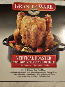 Granite Wear neuer vertikaler Bräter mit Antihaft-Stehgestell offener Karton - Bild 1 von 10