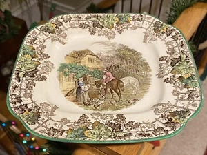 Spode BYRON Multicolor (Green Trim) 8 3/8" Square Luncheon Plate - Picture 1 of 5