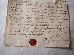 1703 CONGE MILITAIRE ACCORDE A CAPITAINE REGIMENT MARINE par capitaine LABORIE - Picture 1 of 1
