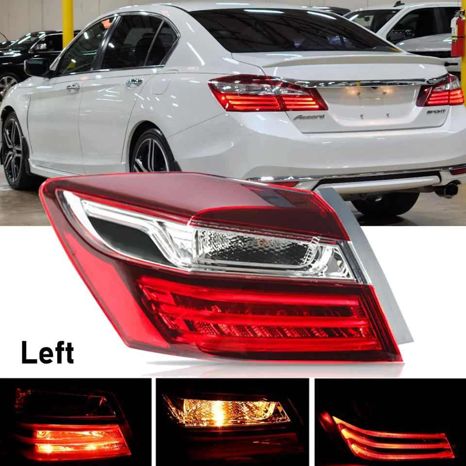 Driver Left Rear Outer Tail Light For 2016 2017 Honda Accord Sedan Brake Lamp Foto 1 de 4