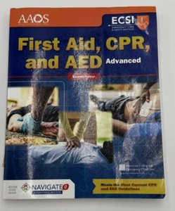 Advanced First Aid CPR and AED AAOS Used With Unused Code No Writing Inside - Picture 1 of 6