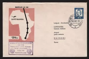 OPC 1962 Erstflug Lufthansa Frankfurt nach Nairobi Kenia 43835 - Bild 1 von 2