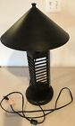 Black Metal Retro Lamp with Slots for CDs 