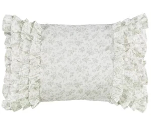 Laura Ashley Harper Cotton Green Throw Pillow-14X20 New W Tags - Picture 1 of 11