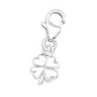 NEW! Sterling Silver Clover Charm, Key Ring Charms, Bag Tags