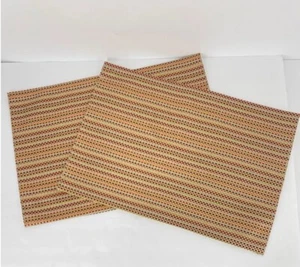 Pier 1 Imports Satin Finish Multicolor Individual Placemats Set Of 2 - Picture 1 of 4