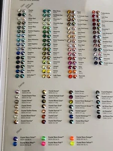 Preciosa Chaton Rose MAXIMA Flat Back Crystals Color Chart - Picture 1 of 2