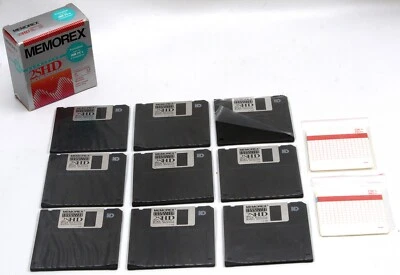 Lot 9 Brand New Memorex 3.5 Inch Floppy Disks 2SHD with Labels - Image 1 of 3