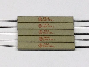 5 Stück Hochlast-Drahtwiderstände Spoerle 330 Ω / 17 W (M0434) - Picture 1 of 3