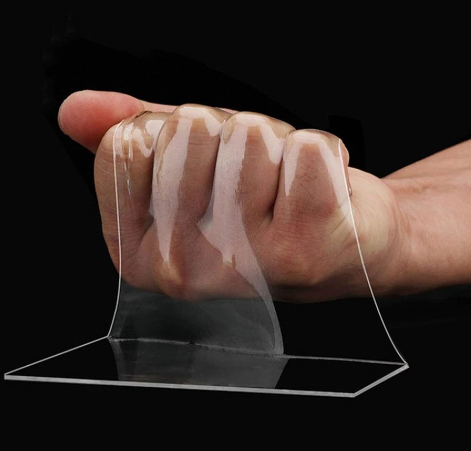 large CLEAR high bond DOUBLE SIDED PADS tape sheets, 100mm x 100mm x 2mm thick - Image 1 of 4