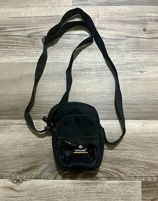 Vintage Samsonite Black 3 Pockets Small Camera Bag Travel Bag Shoulder Strap - Image 1 of 4