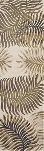 2' X 8' Natural Fern Leaves Wool Runner Rug - Picture 1 of 1