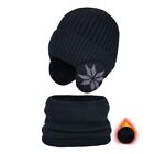 Solid Color Ear Protection Wool Caps Earflap Pullover Hat Autumn