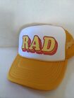 Vintage Rad Hat Funny Rad 1980S Trucker Hat Adjustable Snapback Gold Party Hat