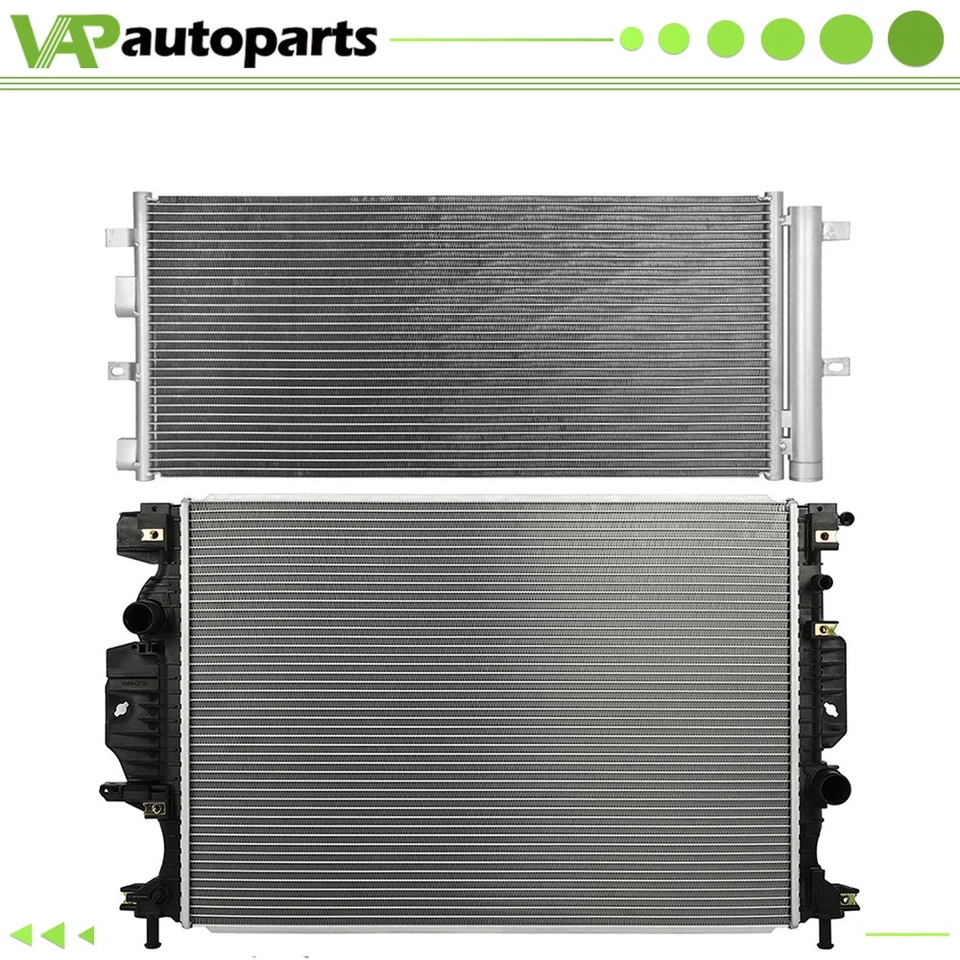 For 2013-2020 Ford Fusion Aluminium Radiator & AC Condenser Cooling Assembly Foto 1 de 4