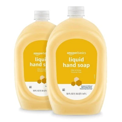 2-Bottles,Moisturizing Liquid Hand Soap Refill, Milk & Golden Honey,50 oz.each - Image 1 of 4