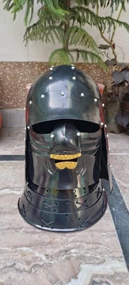 Casco Armadura Samurai Medieval | Casco de Acero Caballero | Casco Cara Samurai Foto 1 de 4