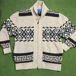 Pendleton Sweater Mens Large Big Lebowski Westerly Cardigan Lambswool - Picture 1 of 24