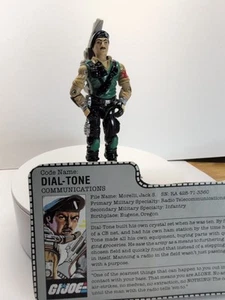 Vintage 1986 GI Joe Dialtone 3,75" mit Rucksack und Karteikarte - Bild 1 von 14