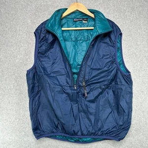 Vintage 90er Patagonia Puffball Weste Größe Large 1/2 Reißverschluss hergestellt in den USA blau türkis SELTEN - Bild 1 von 7