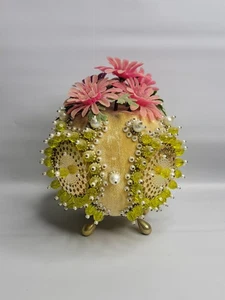 Vintage Bead And Sequin Push Pin Ornament - Picture 1 of 2