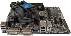Mainboard Gigabyte GA-H81M-D2W, INTEL G3250, 8GB DDR3 RAM, I/O Blende - Bild 1 von 9