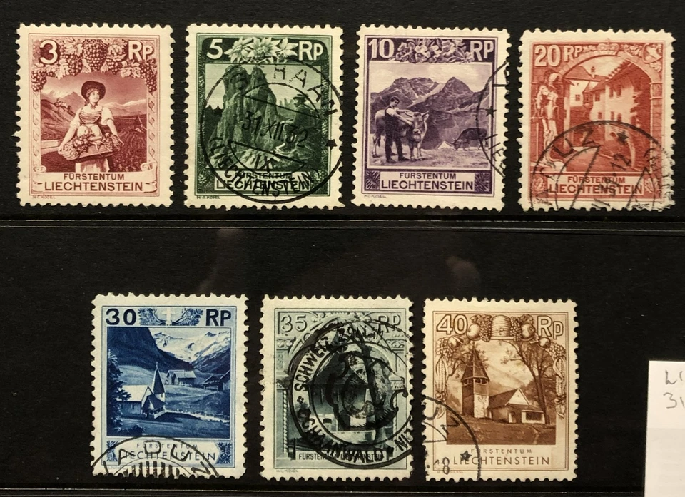 Liechtenstein 94-97, 99-101 usado. Scott $66,30 Foto 1 de 1