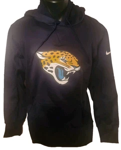 Jacksonville Jaguars Nike Dri-Fit Men's L Hooded Jacket Black NFL Football JAGS - Picture 1 of 9