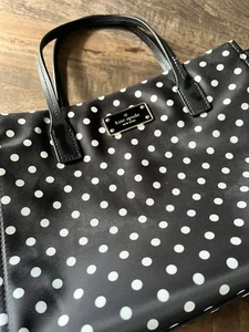 kate spade loden blake avenue Black With White Polka Dots Satchel Handbag - Picture 1 of 8