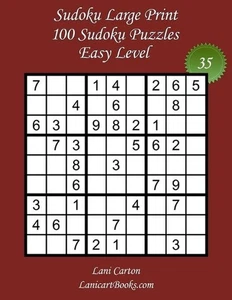Sudoku Large Print for Adults - Easy Level - N35: 100 Easy Puzzles - Big Size (8 - Picture 1 of 1