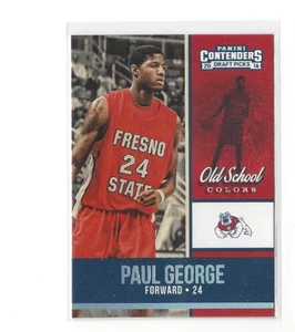Selecciones de draft Panini Contenders 2016-17 colores de la vieja escuela inserción #17 Paul George - Imagen 1 de 1