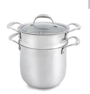 PRINCESS HERITAGE®TRI-PLY STAINLESS STEEL 8-Qt Stockpot with Steaming Basket5752 - Picture 1 of 15