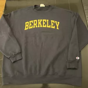 NWOT University Cal Berkeley Golden Bears Champion Sweatshirt 2XL XXL Blue NCAA - Picture 1 of 7