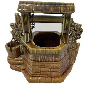 McCOY POTTERY Oh WISHING WELL Grant my Wish PLANTER ORIGINAL CHAIN USA - Picture 1 of 6