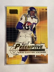 2000 SkyBox Preemptive Strike Minnesota Vikings Football Card #10 Cris Carter - Bild 1 von 2