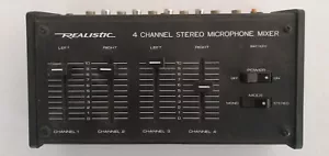 Realistic 4 Channel Stereo Mic Microphone Mixer Model:321105-A - Picture 1 of 3