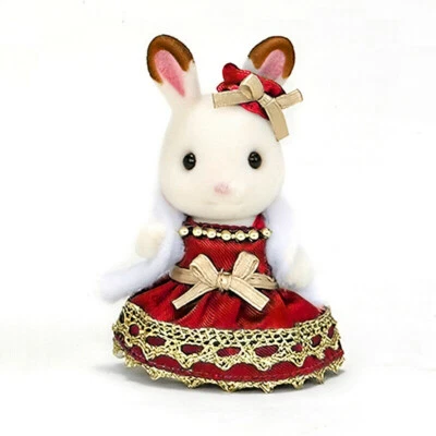 Sylvanian Families Calico Critters Mother Red Evening Dress & Shawl