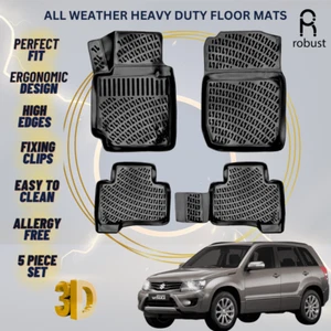 Floor Mats Liners For Suzuki Grand Vitara 2005-2014 All Weather Heavy Duty Rugs - Picture 1 of 9