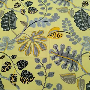 Yellow Upholstery Decor Large Print Floral Fabric Waverly "A New Leaf" OOP 1 YD - Picture 1 of 14