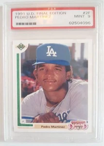 1991 U.D Final Edition Best Right Hand Pitcher PSA 9 Rookie Pedro Martinez #2F - Picture 1 of 2