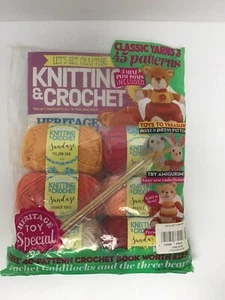 Knitting & Crochet #103 -45 patterns discontinued included 6 Rolls of yarn - Picture 1 of 2