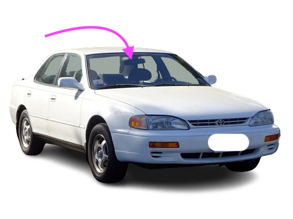 Se adapta a: Toyota Camry 1992-1996 cupé 2D, sedán 4D, parabrisas delantero de vidrio Foto 1 de 4