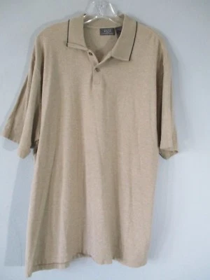 Camisa polo Crazy Horse para hombre talla 2XL XXL manga corta beige 100 % algodón Foto 1 de 4