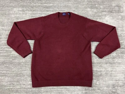 Arrow Sweater Mens Extra Large Red Argyle Diamond Sweatshirt Pullover Casual - Image 1 of 4