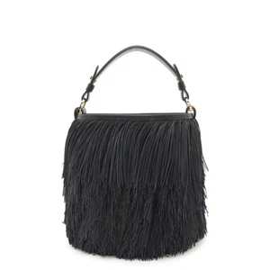 Delvaux Bread Mini Bucket Josephine Leather Black/Navy - Picture 1 of 13