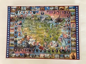 White Mountain US-Präsidenten 1000-teiliges Puzzle 24 Zoll x 30 Zoll vollständig - Bild 1 von 3